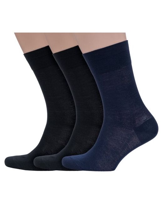 Grinston Комплект из 3 пар мужских носков socks PINGONS 100 микромодала микс 2 размер 29