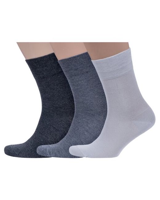 Grinston Комплект из 3 пар мужских бамбуковых носков socks PINGONS микс 2 размер 25
