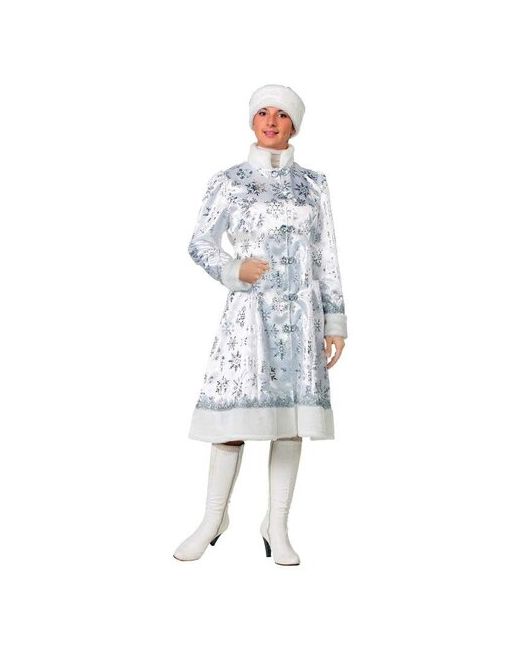 Батик Карнавальный костюм для взрослых Снегурочка 48-50 размер 190-48-50