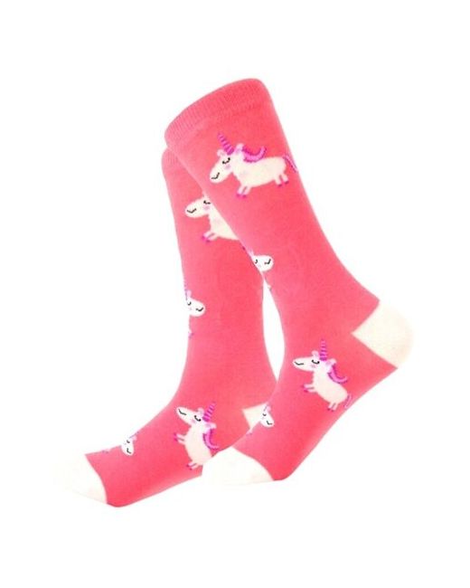 Sova Дизайнерские носки с принтом Единороги на розовом поле