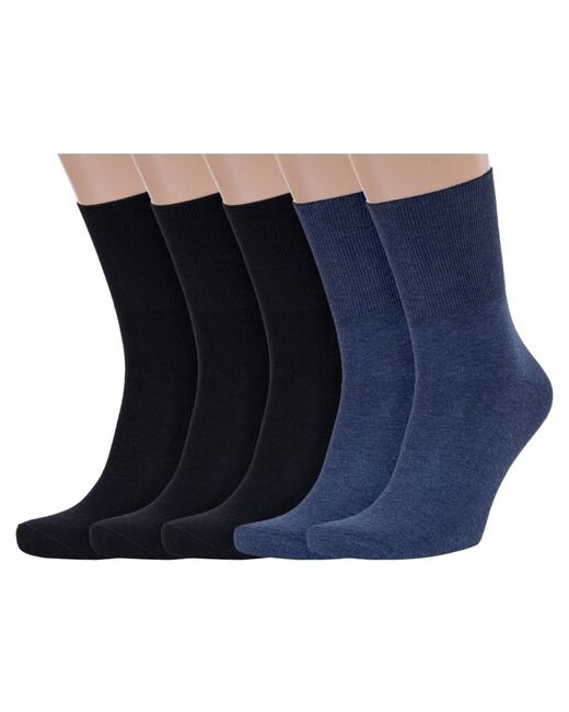 RuSocks Комплект из 5 пар мужских носков с анатомической резинкой Орудьевский трикотаж микс 8 размер 25-27 38-41