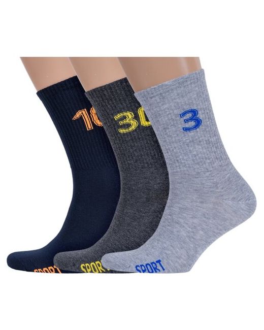 RuSocks Комплект из 3 пар мужских носков Орудьевский трикотаж микс 4 размер 27-29 42-45