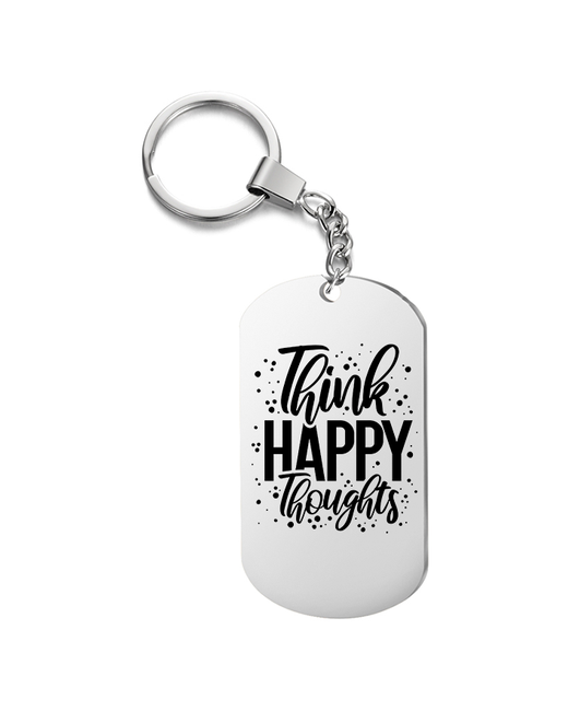 irevive Брелок для ключей think happy thoughts с гравировкой подарочный жетон на сумкув подарок