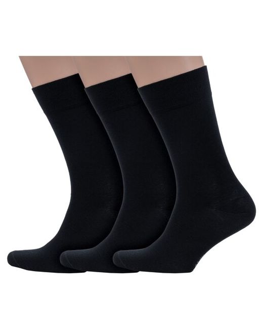Sergio di Calze Комплект из 3 пар мужских носков PINGONS черные размер 29