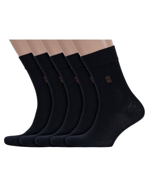 Борисоглебский трикотаж Комплект из 5 пар мужских носков 4с963 36 черные размер 23-25