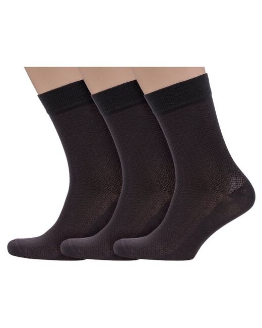 Носкофф Комплект из 3 пар мужских носков алсу темно размер 25