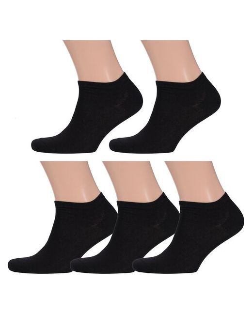 Lorenzline Комплект из 5 пар мужских носков черные размер 27 41-42