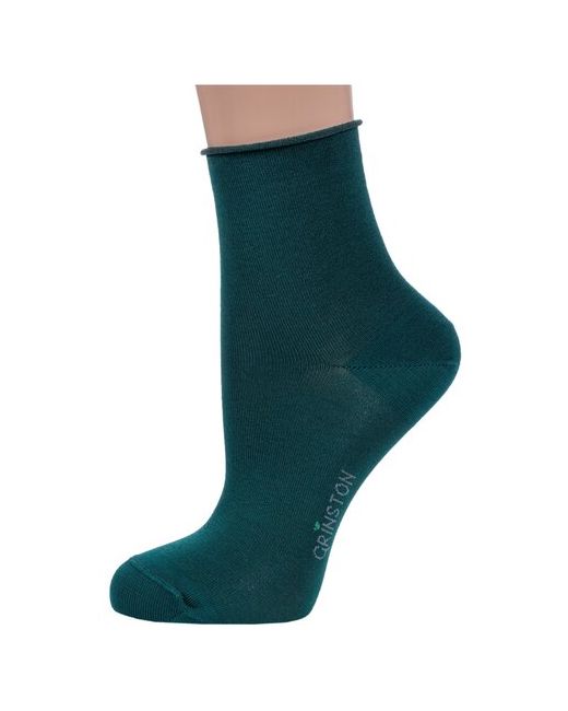 Grinston носки без резинки из мерсеризованного хлопка socks PINGONS зеленые размер 25
