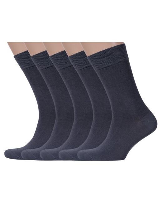 Lorenzline Комплект из 5 пар мужских носков темно размер 25 39-40
