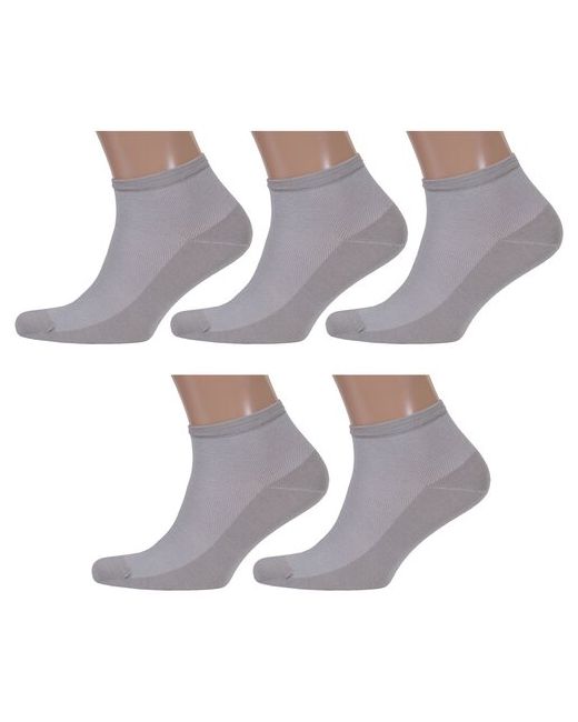 RuSocks Комплект из 5 пар мужских носков Орудьевский трикотаж темно размер 27-29 42-45