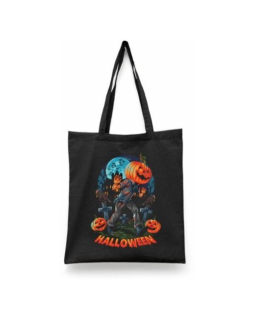 Сувенир Shop Сумка-шоппер унисекс СувенирShop Хеллоуин/Halloween/Тыква/Зомби Белая