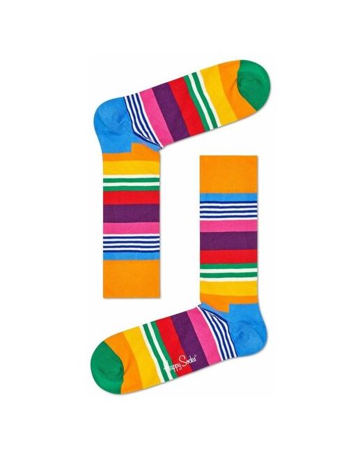 Happy Socks Яркие полосатые носки унисекс Mistletoe Sock Чулки и колготки разноцветный 25