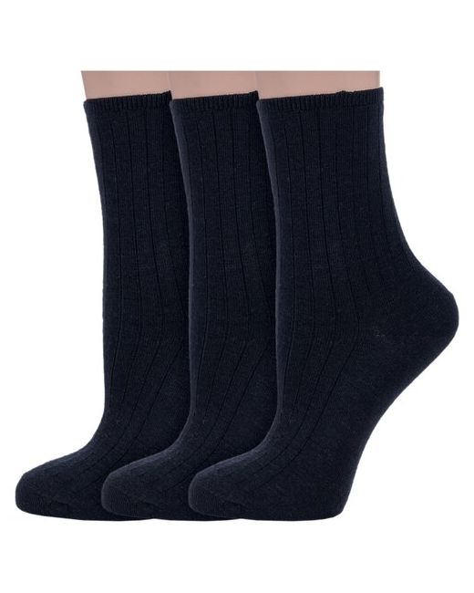 Dr. Feet Комплект из 3 пар женских медицинских шерстяных носков PINGONS черные размер 25