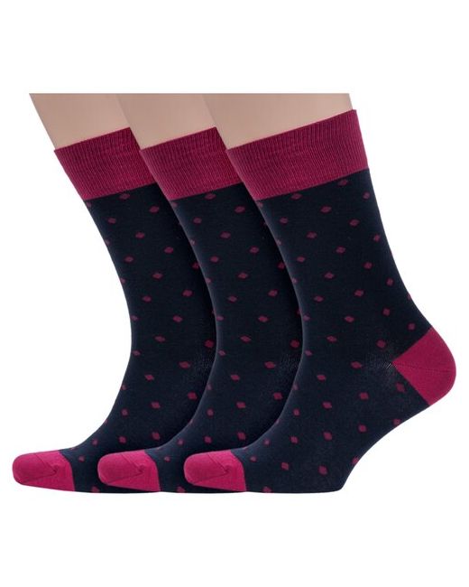 Grinston Комплект из 3 пар мужских носков socks PINGONS 18d1 размер 25