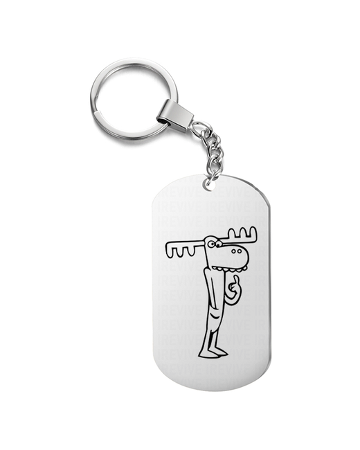 UEGrafic Брелок с гравировкой олень подарочный жетон на сумку ключи в подарок