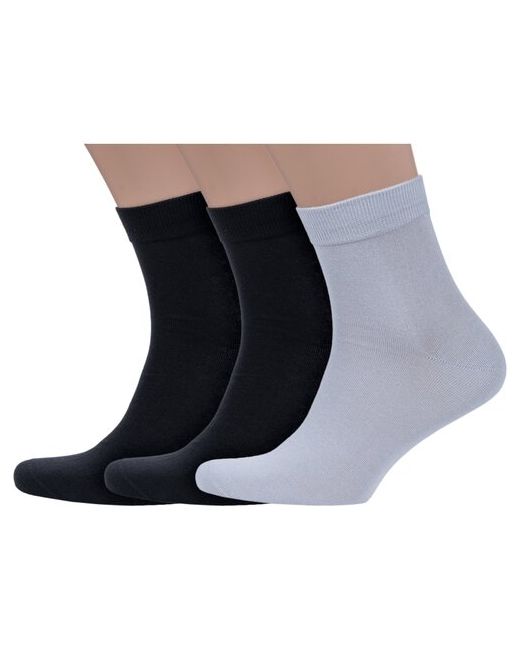Grinston Комплект из 3 пар мужских носков socks PINGONS 100 хлопка микс 2 размер 29