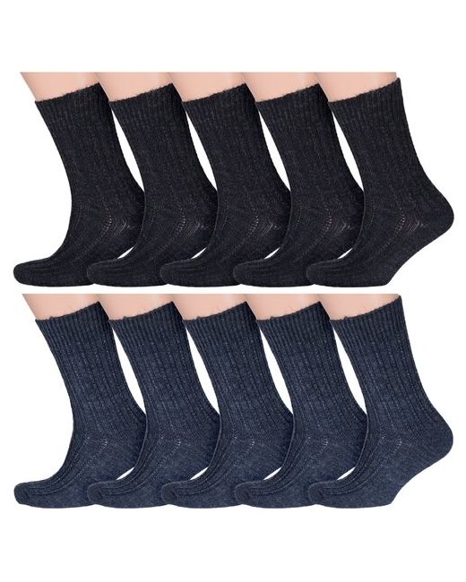 RuSocks Комплект из 10 пар мужских теплых носков Орудьевский трикотаж микс 1 размер 25