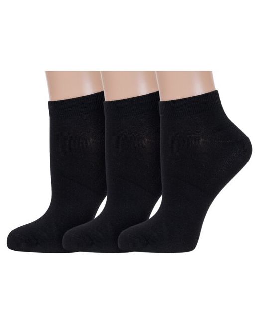 Хох Комплект из 3 пар женских бамбуковых носков черные размер 23