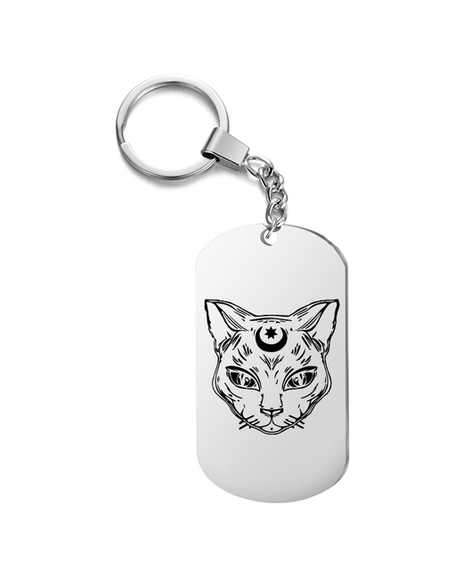 irevive Брелок для ключей кот с гравировкой подарочный жетон на сумку ключи в подарок