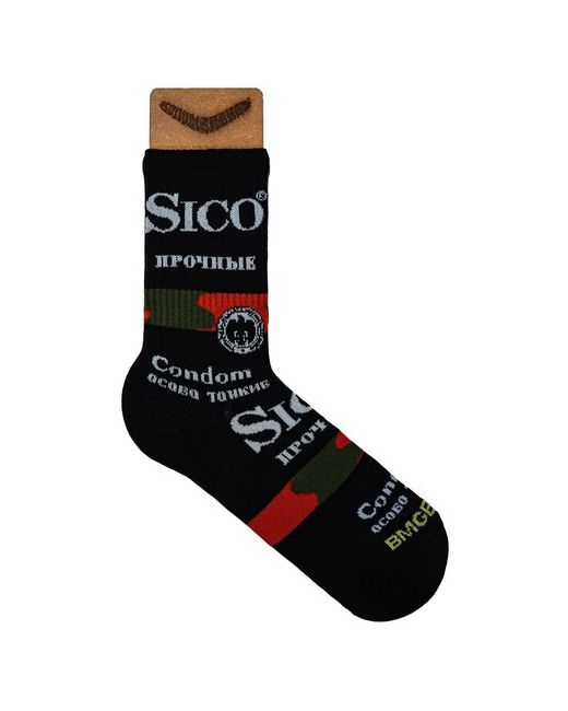 Booomerangs Веселые носки с принтом Siko черные высокие 34-39 мемные от BMGBRAND
