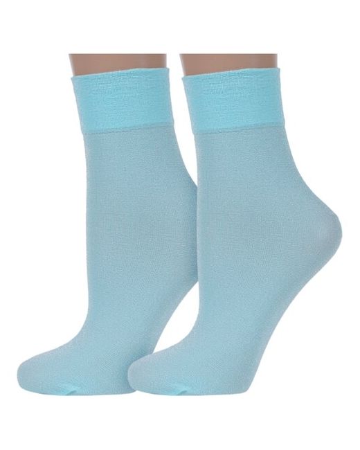 Conte Комплект из 2 пар женских носков turquoise размер 23-25