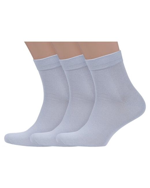 Grinston Комплект из 3 пар мужских носков socks PINGONS 100 хлопка светло размер 29