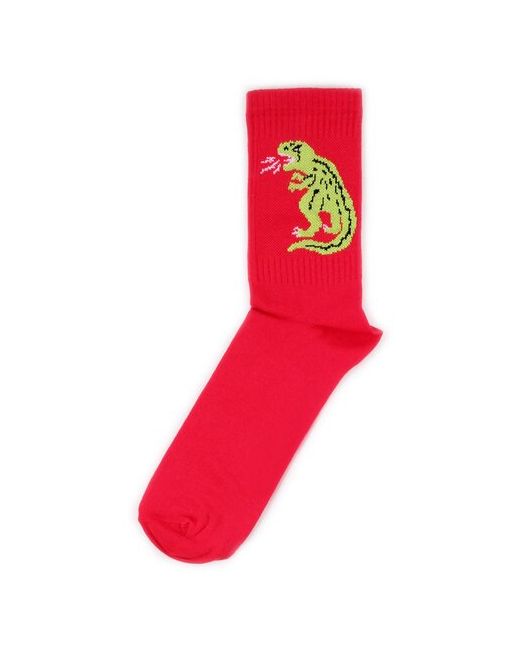 Никита Грузовик Носки с динозаврами Nikita Gruzovik Socks T-Rex Red Green 36-38