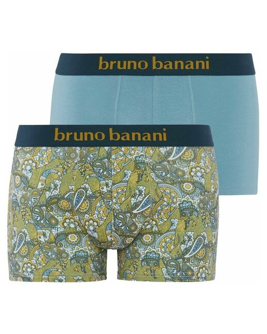 Bruno Banani Трусы-боксеры Short 2Pack Indo Elephant Orange Aqua комплект 2 шт. Размер S