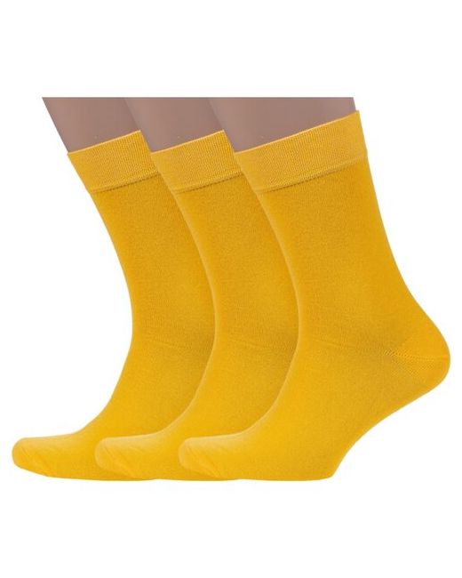 Носкофф Комплект из 3 пар мужских носков алсу желтые размер 27-29