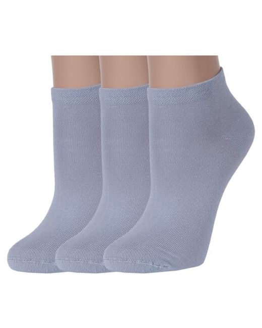 RuSocks Комплект из 3 пар женских носков Орудьевский трикотаж светло размер 23-25