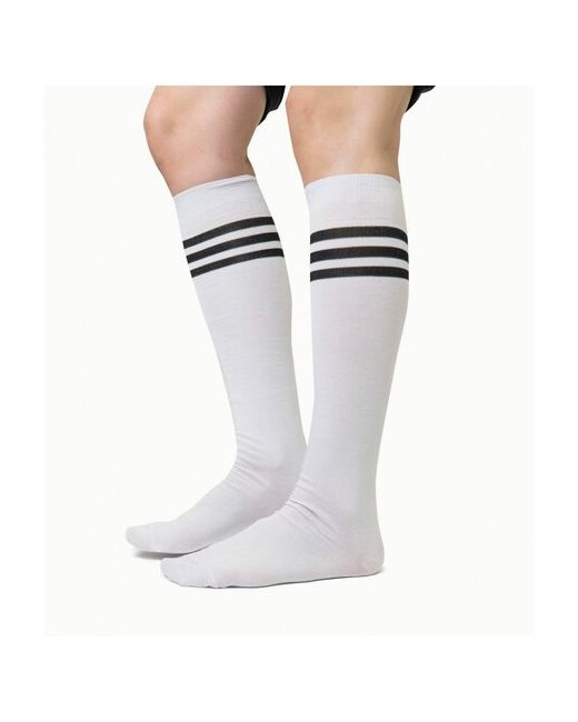 St. Friday Гольфы Socks полосатая классика белые с черным размер 42-46