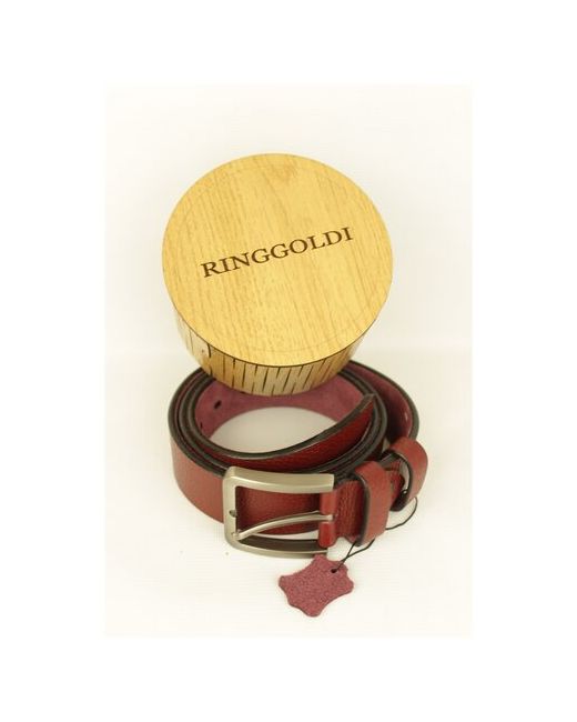 Ringgoldi Ремень из натуральной кожи бордового цвета длина 116 см