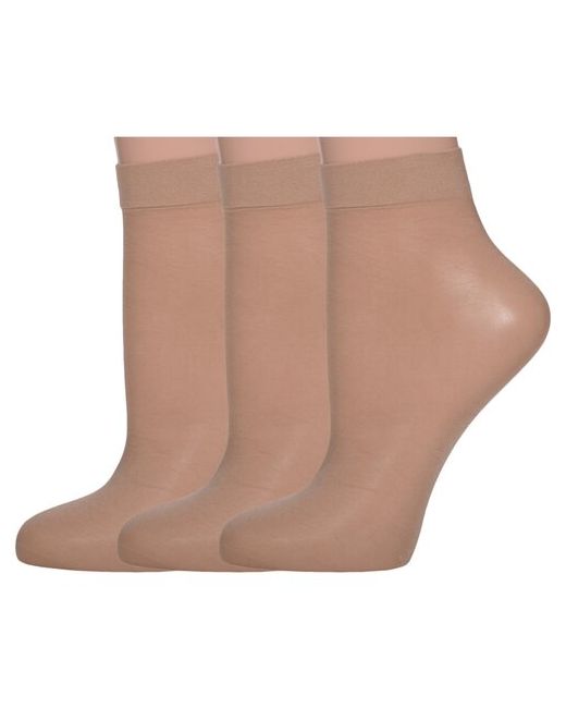 Palama Комплект из 3 пар женских носков natural размер 23-25