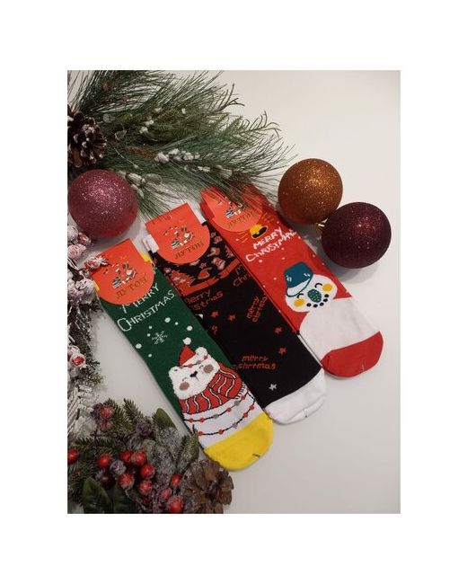 Лутон Новогодние носки комплект 3 пары подарок на Новый год 2023