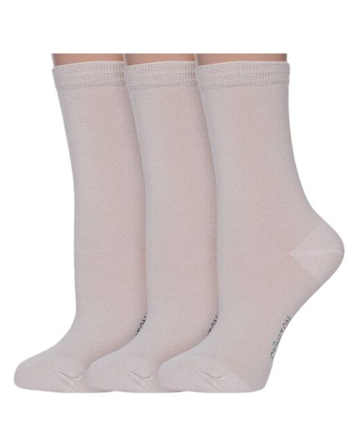 Grinston Комплект из 3 пар женских бамбуковых носков socks PINGONS размер 23