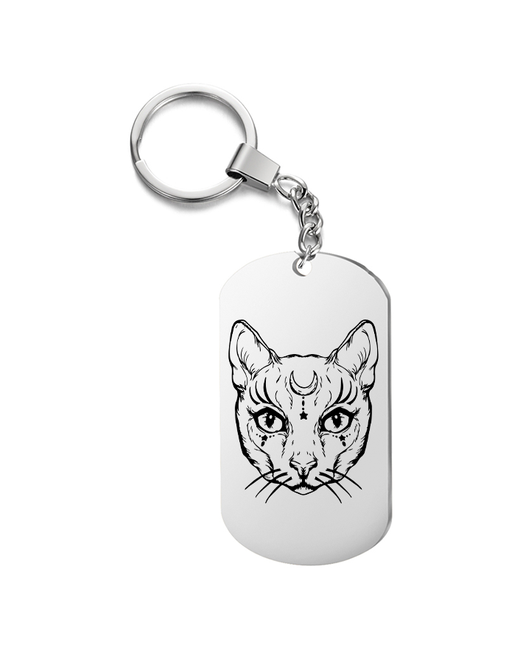 irevive Брелок для ключей кот с гравировкой подарочный жетон на сумку ключи в подарок