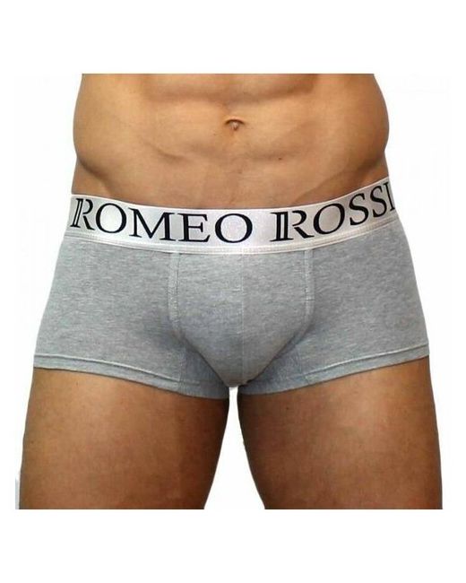 Romeo Rossi Хлопковые трусы-боксеры с надписью на резинке Размер 4X светло-