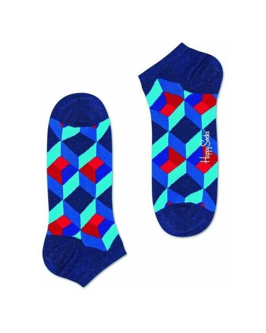 Happy Socks Низкие носки Optic Square Low Sock с цветными зигзагами 29