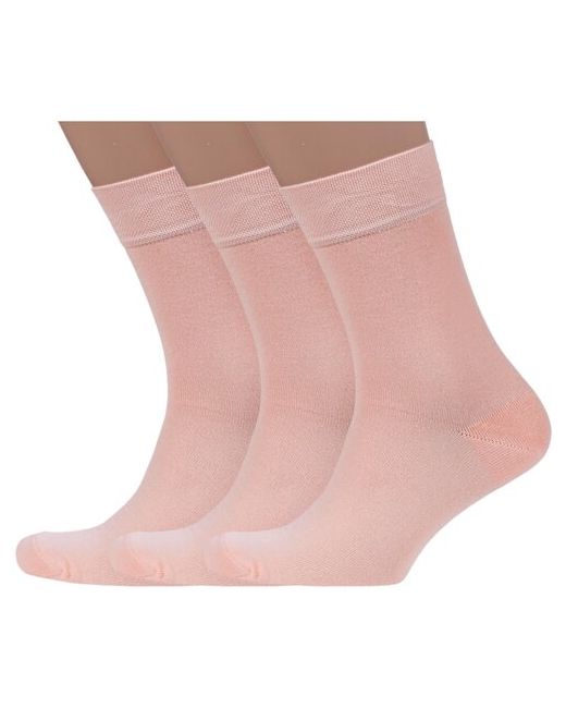 Носкофф Комплект из 3 пар мужских носков алсу абрикосовые размер 27-29
