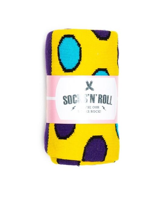 Socks'N'Roll Носки Big Dot Yellow с крупными разноцветными горошинами на желтом фоне
