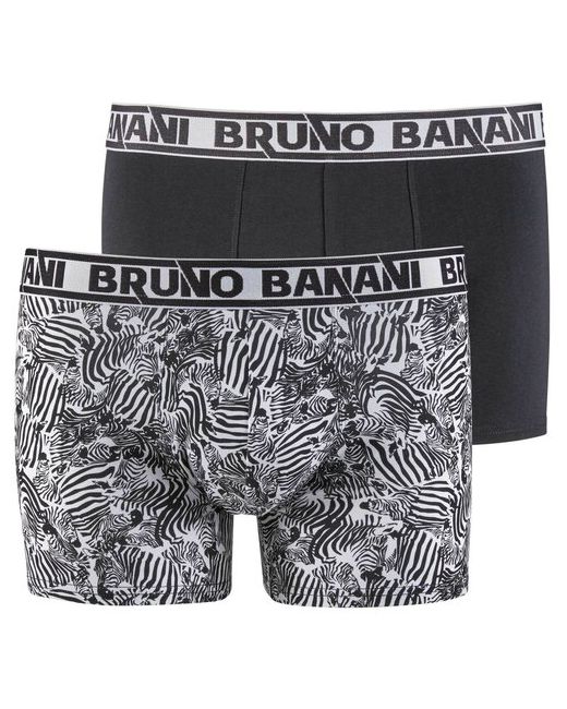 Bruno Banani Трусы-боксеры Short 2Pack Monomatic Black Zebra комплект 2 шт. Мультиколор Размер XL