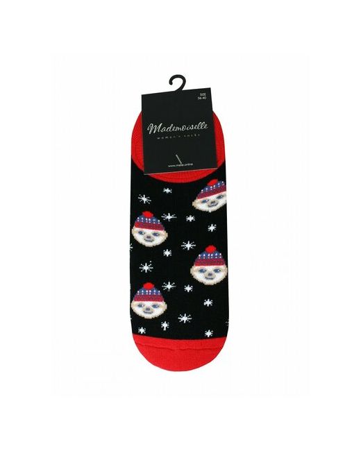 Mademoiselle короткие хлопковые носки с новогодним принтом sc 092020-1619 мордочки
