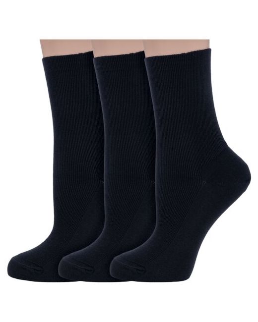 Dr. Feet Комплект из 3 пар женских медицинских носков PINGONS черные размер 23