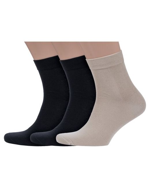 Grinston Комплект из 3 пар мужских носков socks PINGONS 100 хлопка микс размер 29