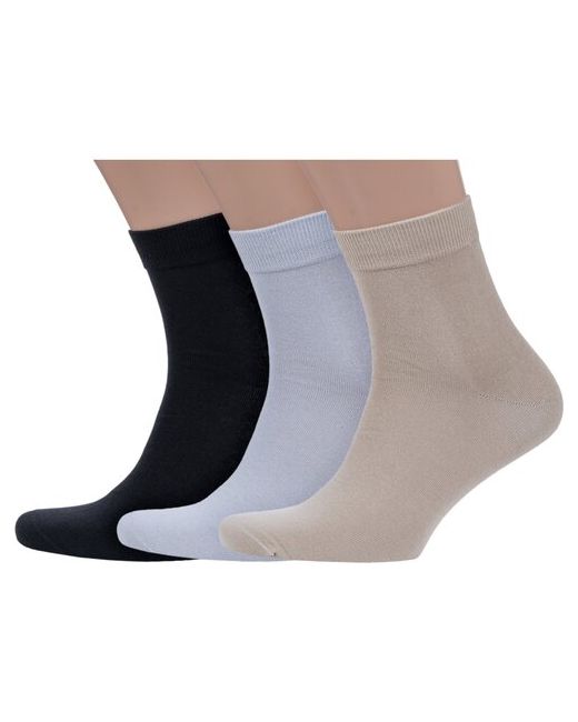 Grinston Комплект из 3 пар мужских носков socks PINGONS 100 хлопка микс 1 размер 29