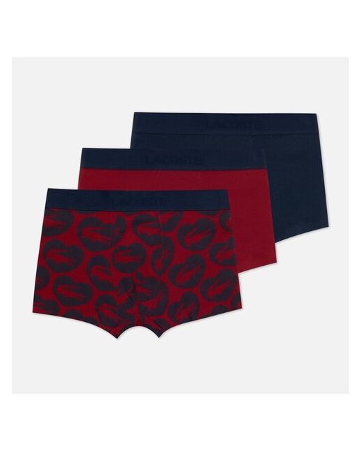 Lacoste Underwear Комплект мужских трусов 3-Pack Boxers Saint Valentines бордовый Размер XL