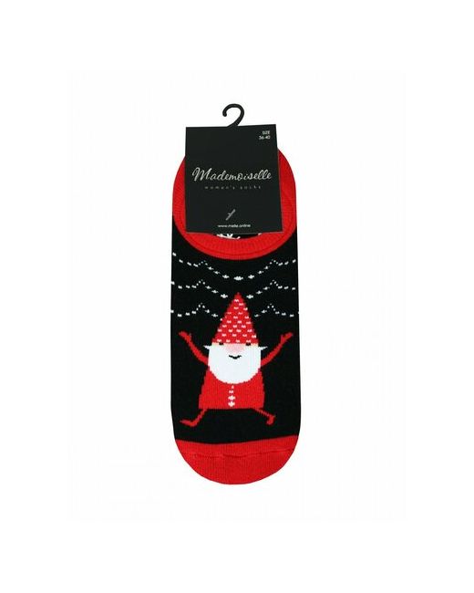Mademoiselle короткие хлопковые носки с новогодним принтом sc 092020-1620 дед мороз