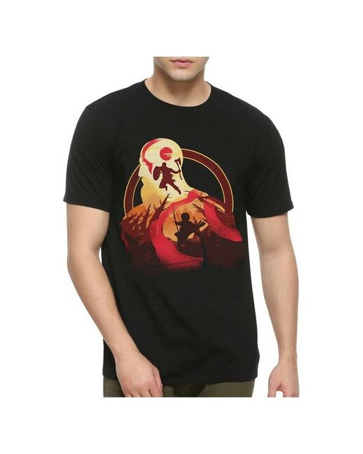 Dream Shirts Футболка с принтом Кратос и Атрей God Of War Бог Войны Черная L