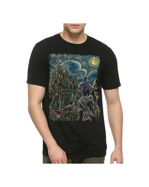Dream Shirts Футболка с принтом God Of War Винсент Ван Гог Кратос Бог войны Черная M