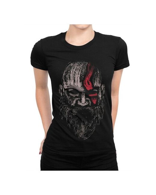 Dream Shirts Футболка с принтом Кратос God Of War Бог войны Черная XL
